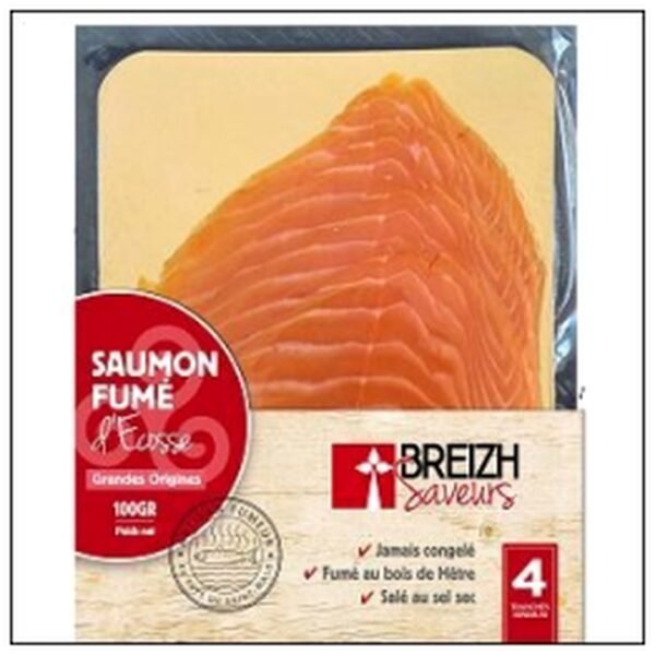 4T SAUMON FUME ECOSSE 100 G BREIZH SAVEUR