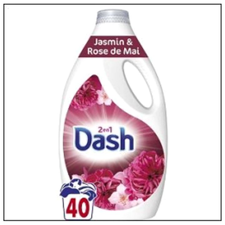 CAT-06848 DASH 2EN1 LIQ.JASMINE&ROS E MAI 40LAVAGES (1,8L) - Image 1