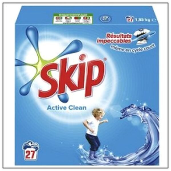 SKIP POUDRE 27 MESURES ACTIV CLEAN BARIL 1.89KG