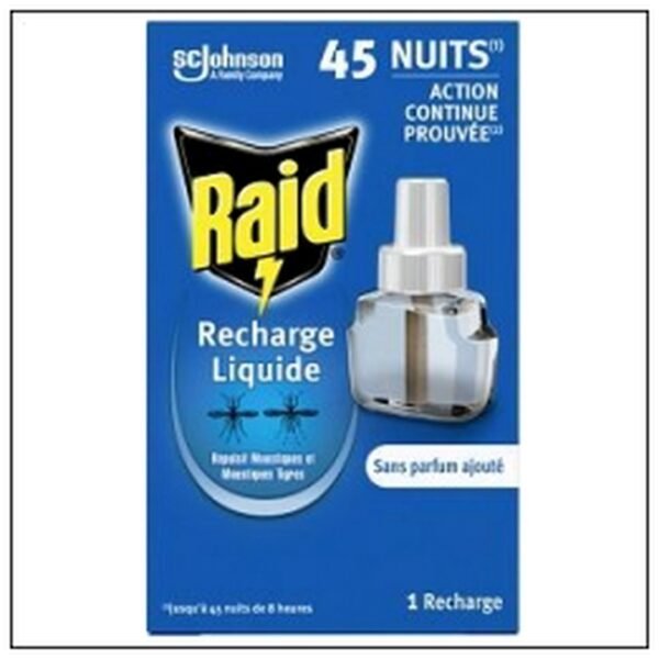 RECHARGE DIFFUSEUR LIQUID 45 NUIT 2 EN 1 RAID