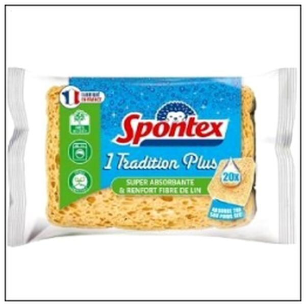 EPONGE 1 TRADITION + XL FIBRE DE LIN SPONTEX