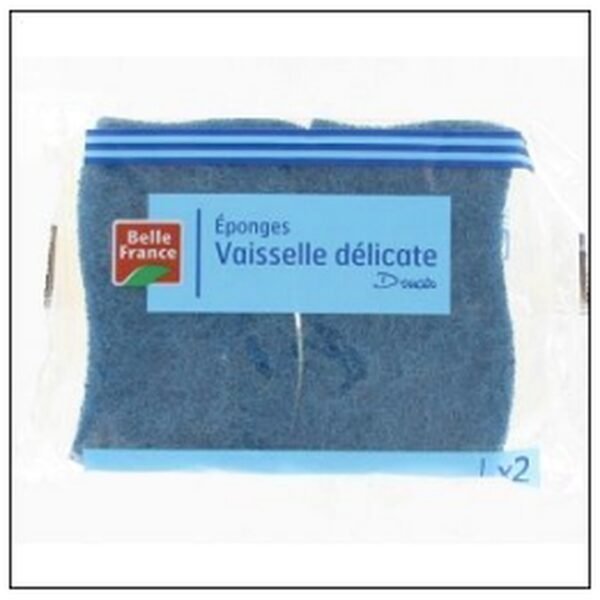 LOT 2 EPONGES GRATTANTES DELICATE BLEUE B.FRANCE