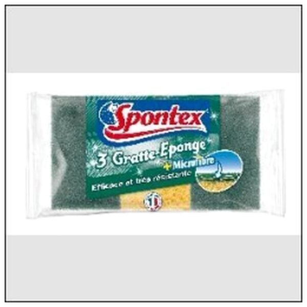 L.3 GRATTE EPONGE + MICRO FIBRE SPONTEX
