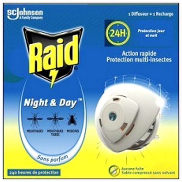 DIFFUSEUR NIGHT&DAY MULTI INSECTES 27ML RAID