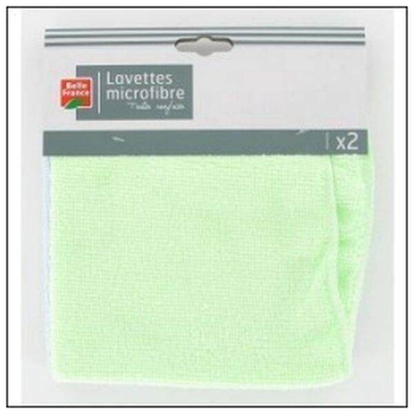LAVETTE MICROFIBRE 32X32 COULEURS X2 BELLE FRANCE