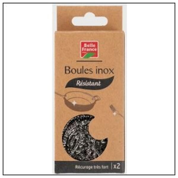 LOT 2 BOULES INOXYDABLE COQUE PLASTIQUE B.FRANCE
