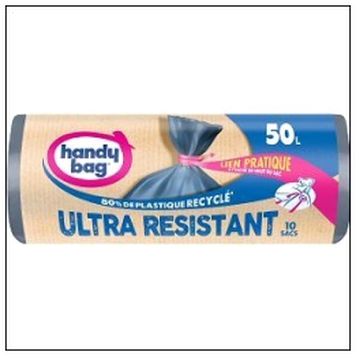 CAT-07356 10 SAC POUBEL.50L ULTRA RESISTANT LIEN HANDY BAG - Image 1