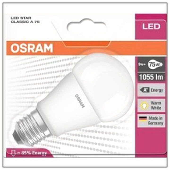 CAT-07415 B.1 LED DEPOLI 8W=75W E27 CHAUD OSRAM - Image 1
