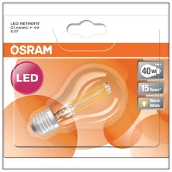 CAT-07423 B.1 LED DEPOLI 4W=40W E27 FORME SPHERIQUE OSRAM - Image 1
