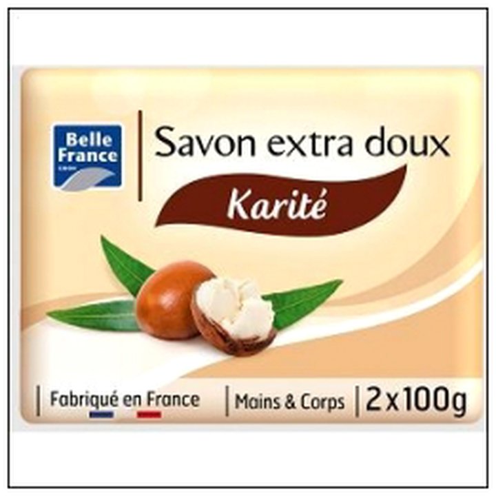 CAT-07523 SAVON EXTRA DOUX KARITE 2X100G BELLE FRANCE - Image 1