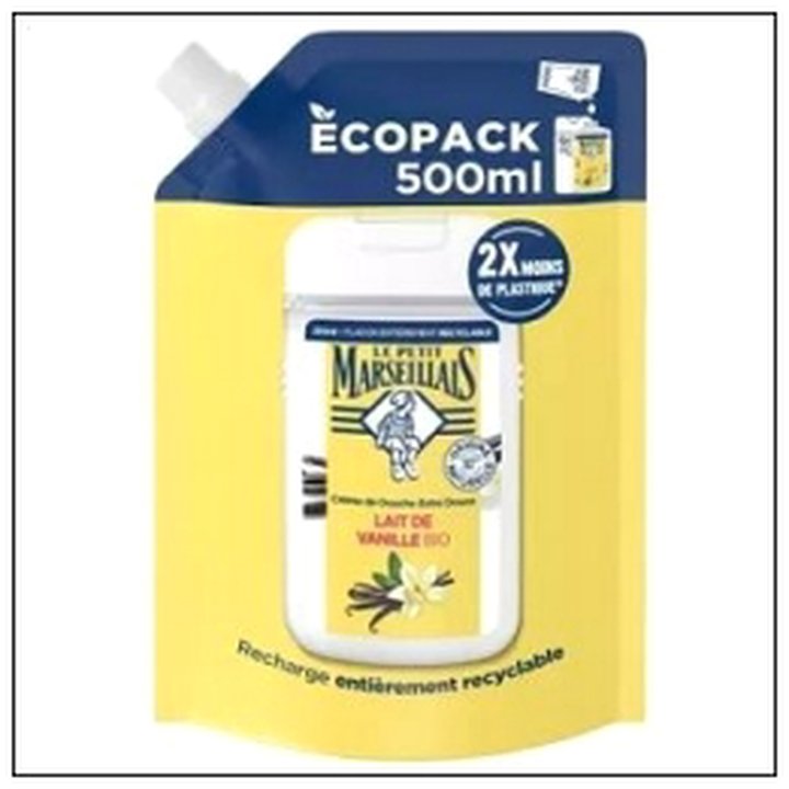 CAT-07546 RECHARGE GEL DOUCHE 500ML VANILLE PETIT MARSEILLAIS - Image 1