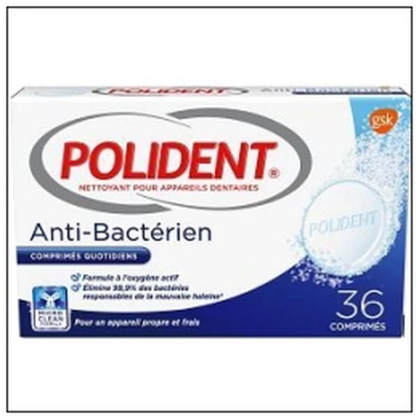 POLIDENT ANTI BACTERIEN 36 COMPRIMES