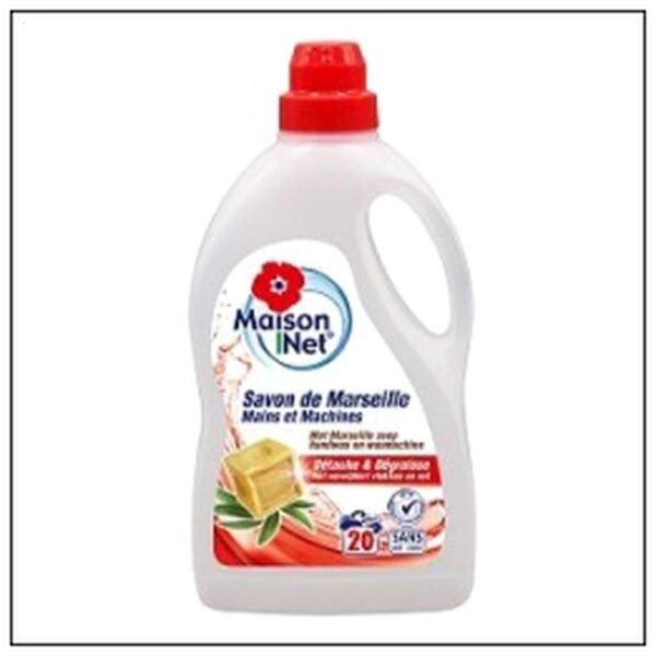 LESSIVE LIQ MARSEILLE 1L 20 LAVAGES MAISON NET
