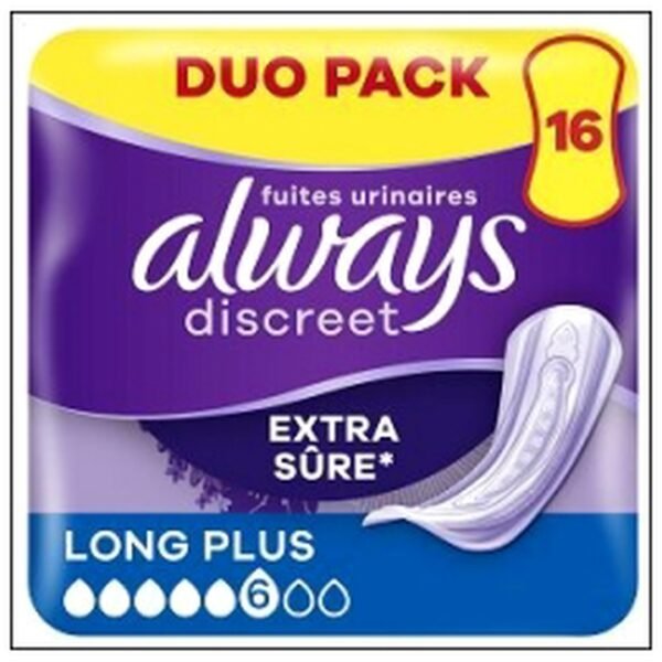 S.16 SERVIET.FUITE URINAI RE LONG+ ALWAYS DISCREET