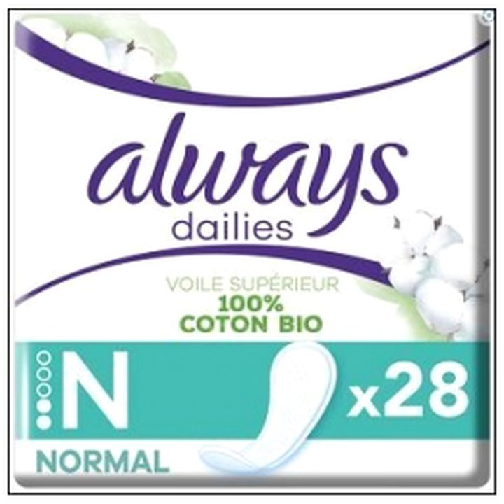 CAT-07773 PQ.28 PROTEGES SLIP NORMA L DAILY BIO COTON ALWAYS - Image 1