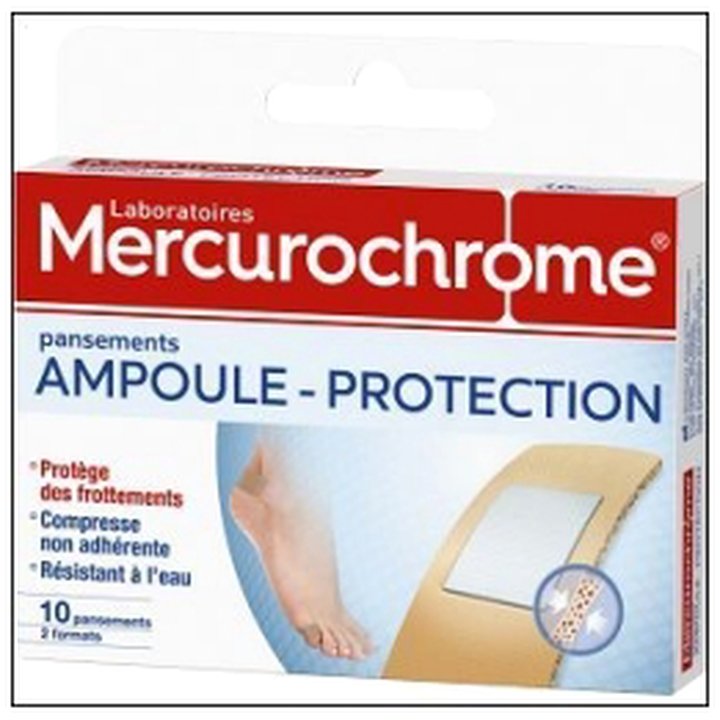 CAT-07837 ET.10 PANSEMENTS AMPOULES PROTECT° MERCUROCHROME - Image 1