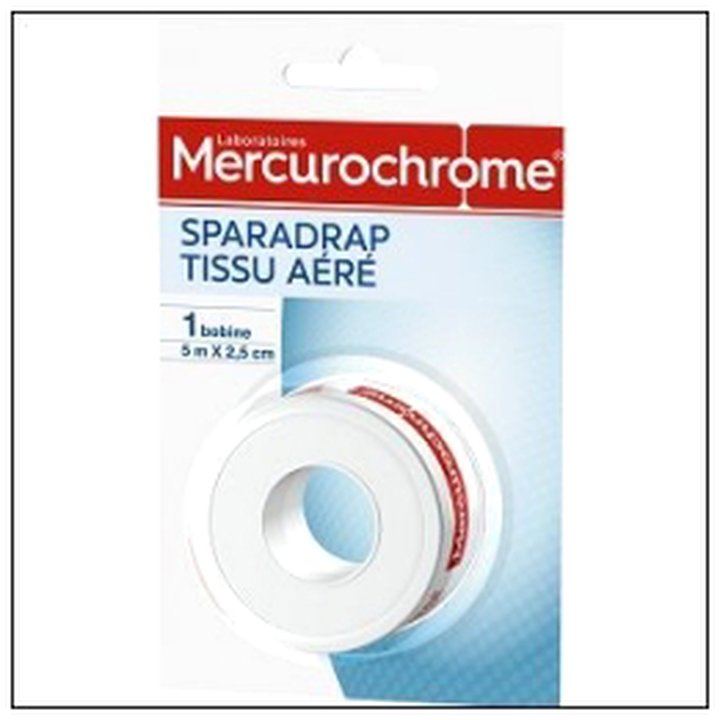CAT-07840 BOBINE SPARADRAP TISSU AE RE 5MX2,5CM MERCUROCHROME - Image 1