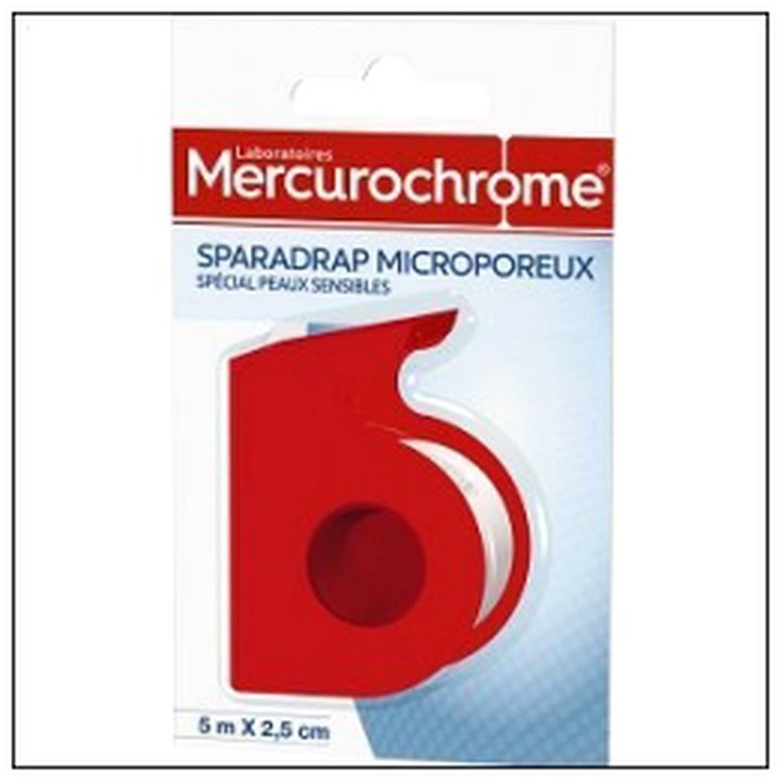 CAT-07841 BOBINE SPARADRAP MICROPOR EUX 5X2.5CM MERCUROCHROME - Image 1