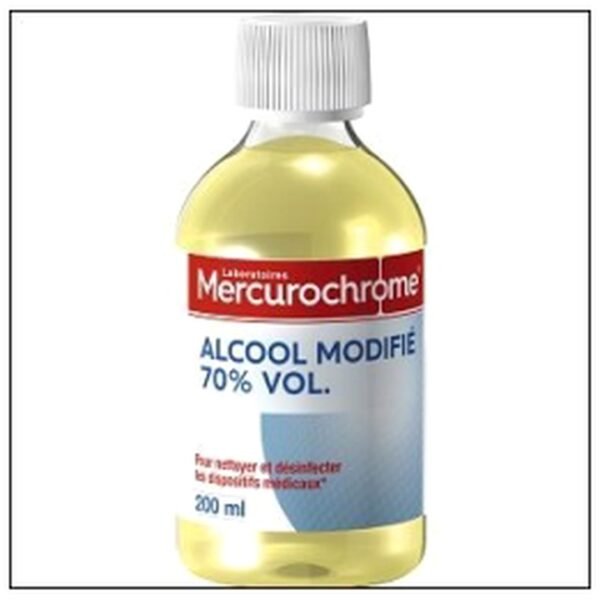 FLACON.ALCOOL MODIFIE 70° 200ML MERCUROCHROME