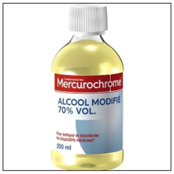 CAT-07843 FLACON.ALCOOL MODIFIE 70° 200ML MERCUROCHROME - Image 1