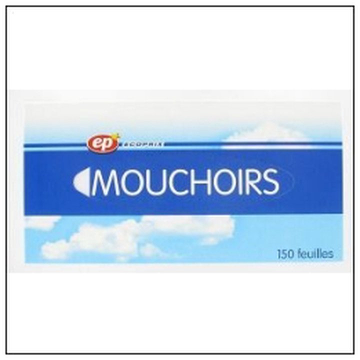 CAT-07878 BOITE 150 MOUCHOIRS BLANC 2 PLIS ECOPRIX - Image 1