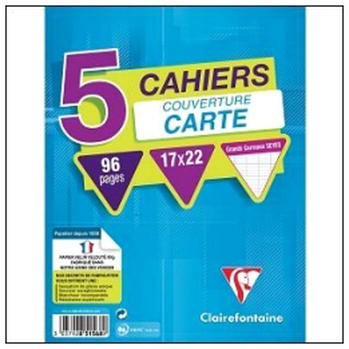CAT-07926 L.5 CAHIERS 96 PAG.17X22 SEYES CLAIREFONTAINE - Image 1