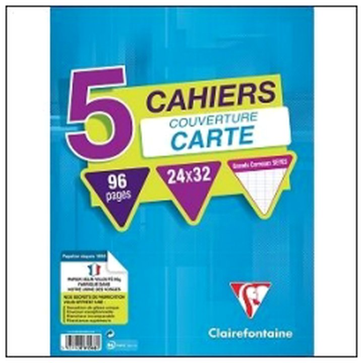 CAT-07959 L.5 CAHIERS 24X32 96PAGES SEYES 92G CLAIREFONTAINE - Image 1