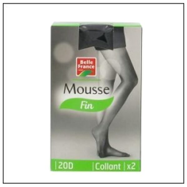 LOT 2 COLLANTS MOUSSE 20D T3-4 NOIR BELLE FRANCE