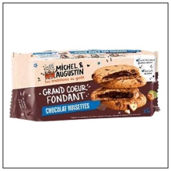 COOKIE COEUR FONDANT CHOC NOISETTES 180G M&AUGUSTIN