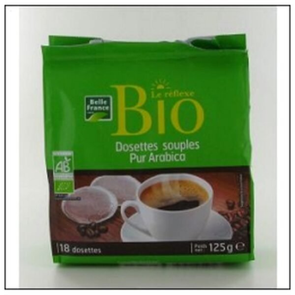 18 DOSETTES CAFE BIO ARABICA BELLE FRANCE