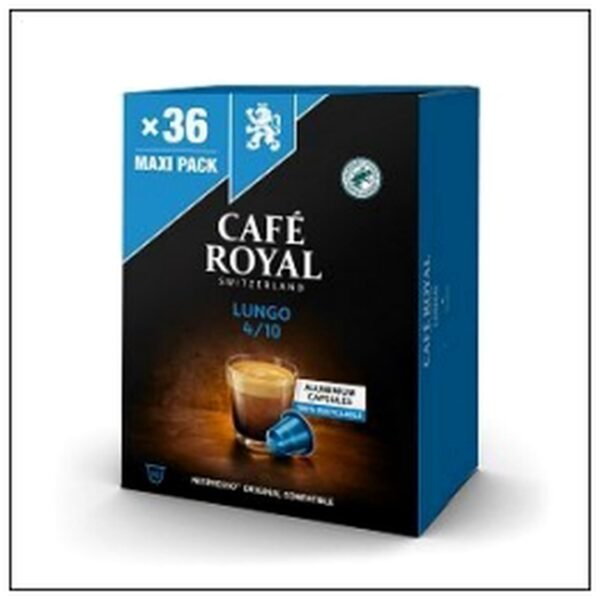 BT.36 CAPSULES LUNGO CAFE ROYAL(COMPATIB.NESPRESSO)