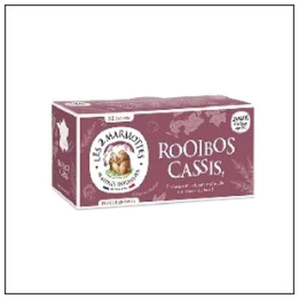 ROOIBOS CASSIS 30 SACHETS LES 2 MARMOTTES BIO