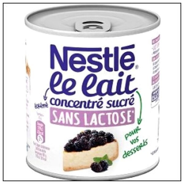 LAIT CONCENTRE SUCRE SANS LACTOSE 387G NESTLE