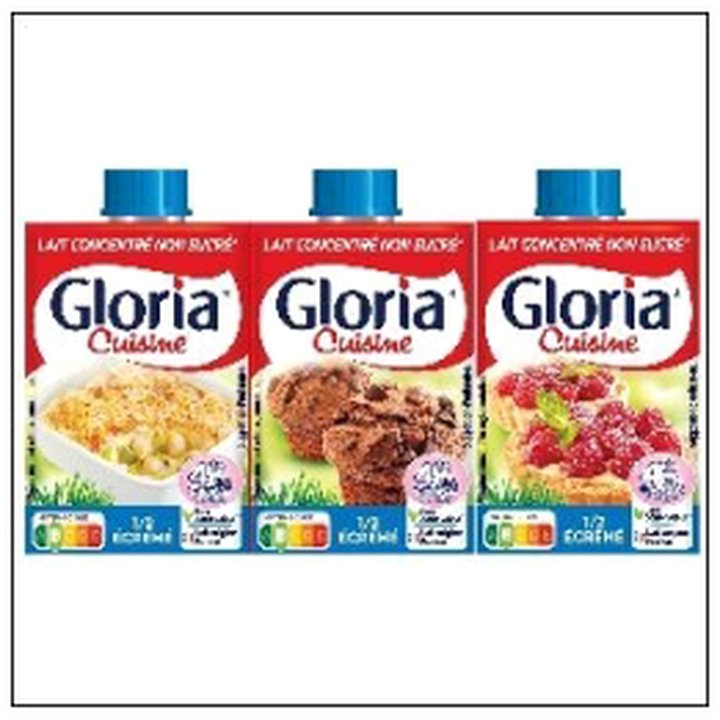 CAT-08207 L.3X20CL LAIT CONCENTRÉ 1/2 ECREME S/SUCRE GLORIA - Image 1