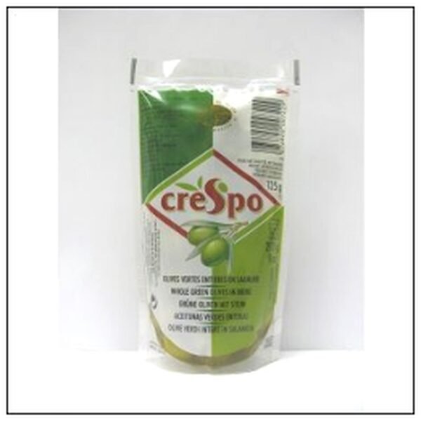 SACHET 125G OLIVES VERTES CRESPO