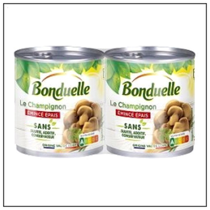 CAT-08297 L.2 1/4 CHAMPIGNON EMINCE EPAIS S/SULFITE BONDUELLE - Image 1