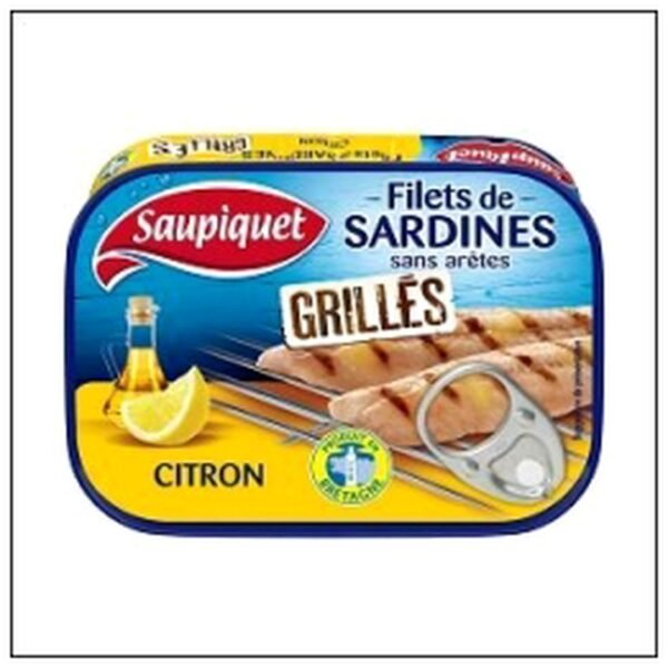 FILET SARDINE GRILLÉS AU CITRON 70G SAUPIQUET