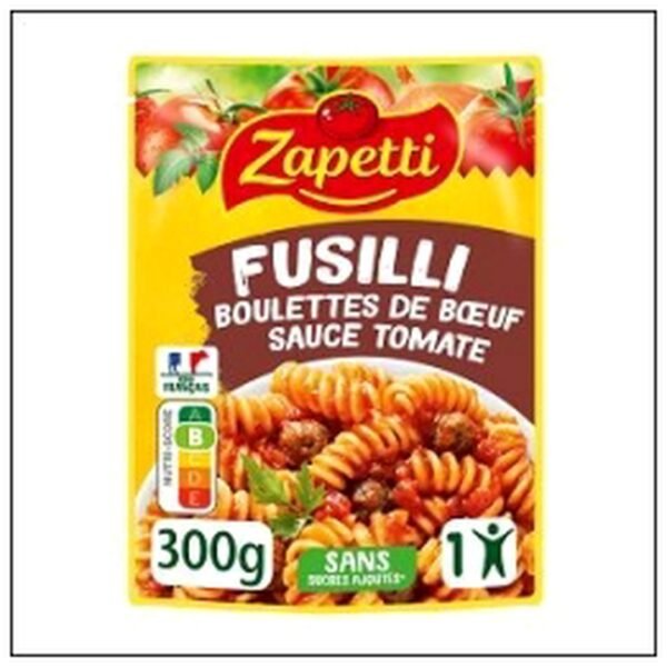 DOYPACK FUSILLI BOULETTES BOEUF 300G ZAPETTI