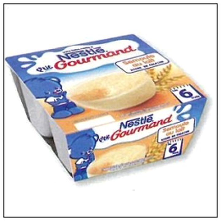 CAT-08330 P'TIT GOURMAND SEMOULE AU LAIT 4X100G NESTLE - Image 1