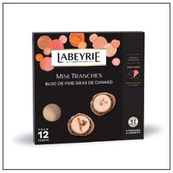 12 MINI TRANCHE FOIE GRAS DE CANARD 90GLABEYRIE