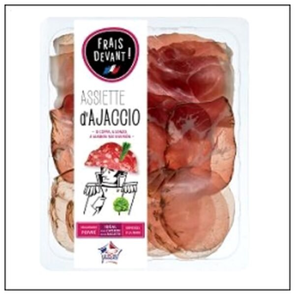 ASSIET.COPPA,LONZO,JAMBON AJACCIO 120G FRAIS DEVANT