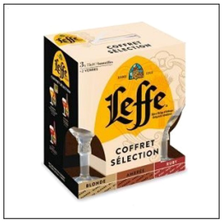 CAT-08392 COFFRET 3X75CL LEFFE SELECTION+ 2 VERRES 6°1 - Image 1