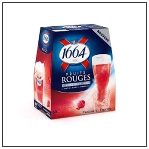 PACK 6X25CL 1664 FRUITS ROUGE 4°50