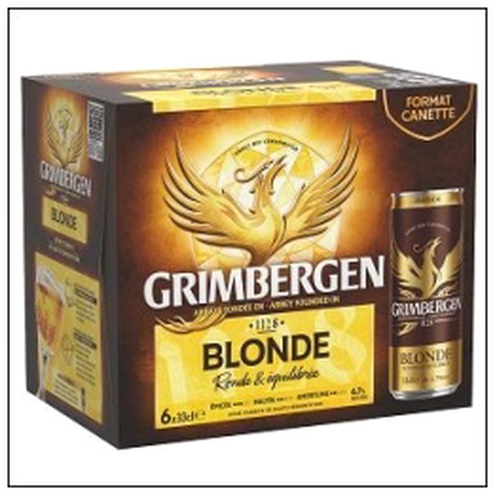CAT-08398 BOITE 6X33CL GRIMBERGEN BLONDE 6°7 - Image 1