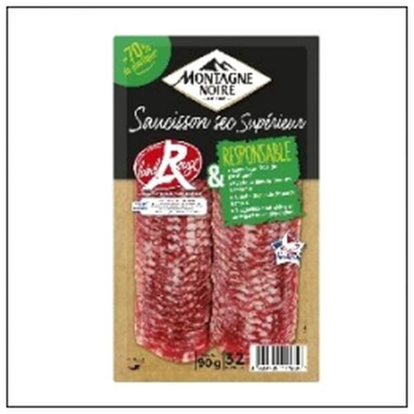 32 TR.SAUCISSON SEC LABEL ROUGE 90G MONT.NOIRE