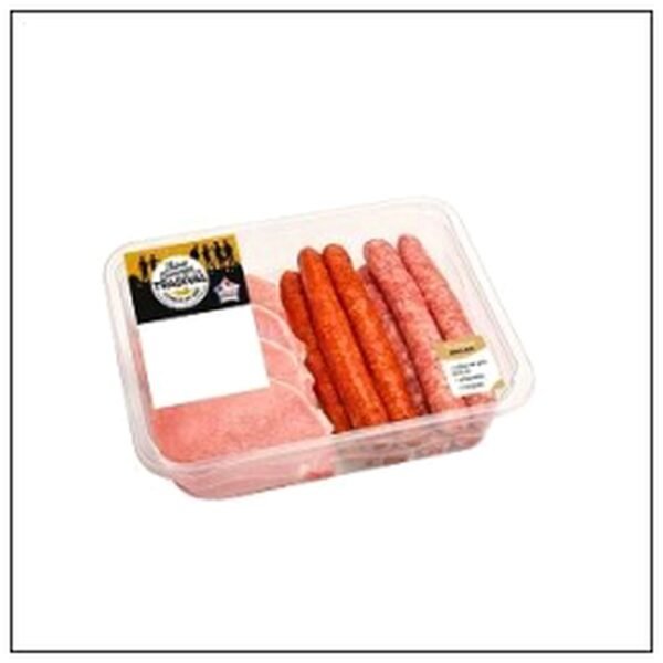 ASST.4 CÔTES SANS OS/4 CH IPO./4 MERGUEZ 800G TRAD