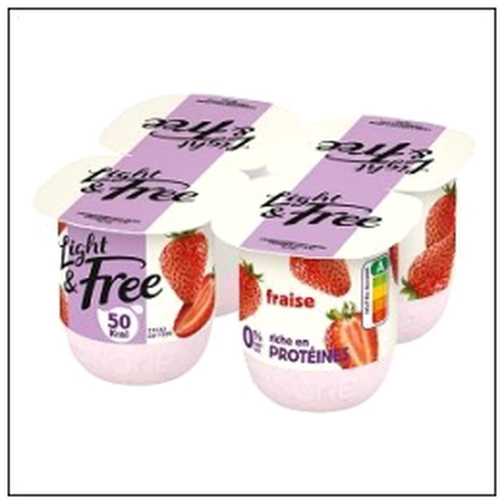 CAT-08530 LIGHT&FREE 0% FRAISE 4 X 125G DANONE - Image 1
