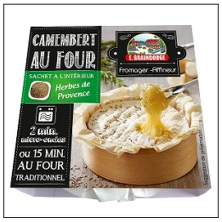 CAT-08534 CAMEMBERT AU FOUR HERBES PROV.23%MG 250G GRAINDORG - Image 1