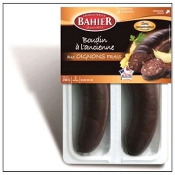 L.2 BOUDINS NOIR OIGNONS A L'ANCIENNE 250G BAHIER