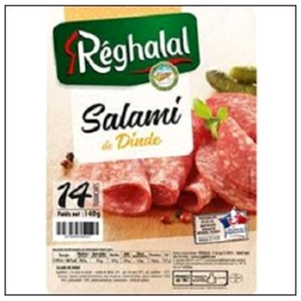 TRANCHE SALAMI DINDE 140G REGHALAL